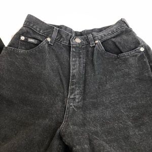 VTG 90s Lee black stone wash jeans sz 8 L